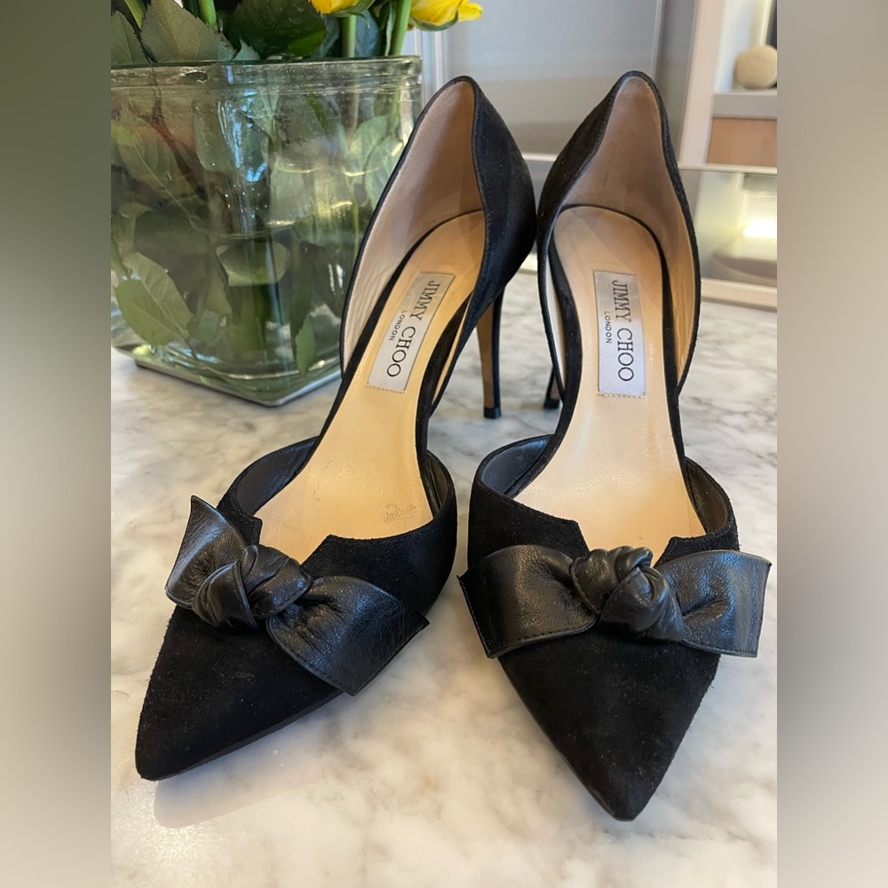 Jimmy Choo pumps 80 mm heel size 38. Black Suede pumps